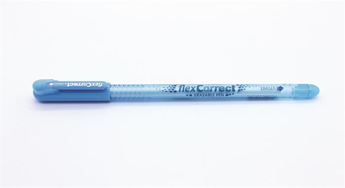 Zseléstoll, 0,25 mm, kupakos, törölhető, FLEXOFFICE FlexCorrect, kék