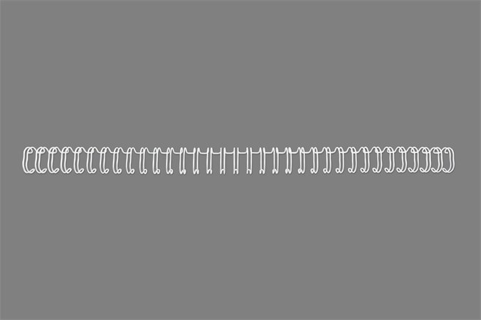 Spirál, fém, 3:1, 6 mm, 55 lap, GBC WireBind, fehér