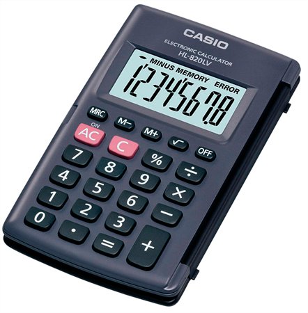 Zsebszámológép,  8 számjegy, CASIO HL-820LV