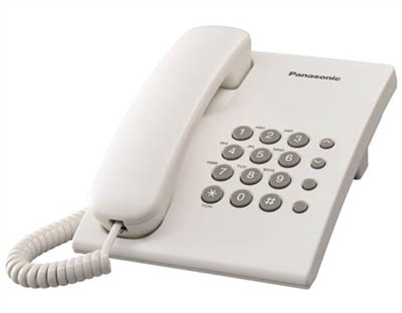 Telefon, vezetékes, PANASONIC KX-TS500HGW, fehér