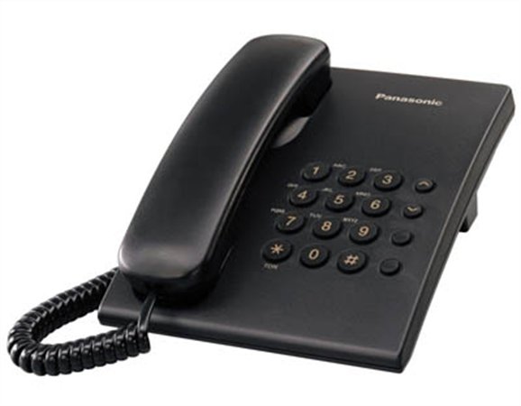 Telefon, vezetékes, PANASONIC KX-TS500HGB, fekete