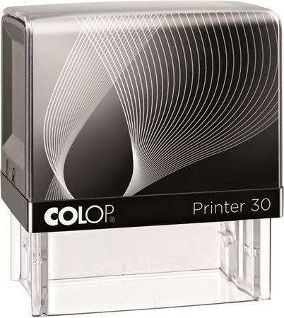 Bélyegző, COLOP Printer IQ 30 fekete ház - fekete párnával