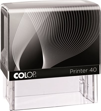 Bélyegző, COLOP Printer IQ 40 fekete ház - fekete párnával