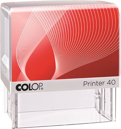 Bélyegző, COLOP Printer IQ 40 fehér ház - fekete párnával