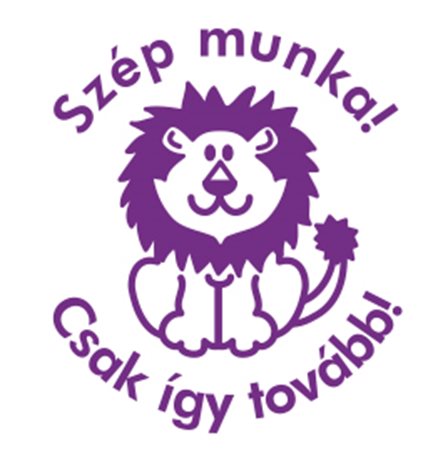 Bélyegző, motivációs, Szép munka! Csak így tovább!, COLOP N43-kék, lila