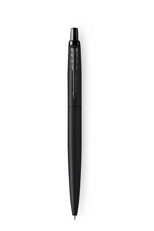 Golyóstoll, 0,7 mm, nyomógombos, fekete színű klip, matt fekete tolltest, PARKER, Royal Jotter XL, kék