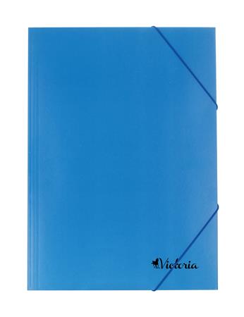 Gumis mappa, karton, A4, VICTORIA OFFICE, kék