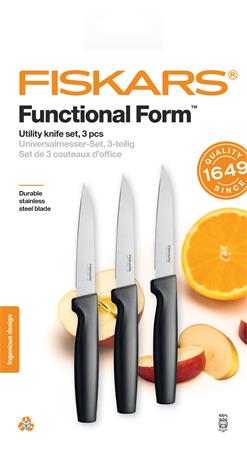 Késkészlet, általános, 11 cm,  FISKARS Functional Form fekete