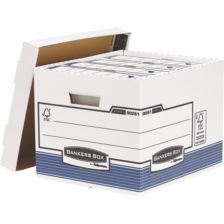 Archiválókonténer, karton, standard, BANKERS BOX® SYSTEM by FELLOWES®, kék