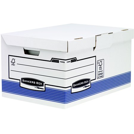 Csapófedeles archiválókonténer, BANKERS BOX®  SYSTEM BY FELLOWES® , kék