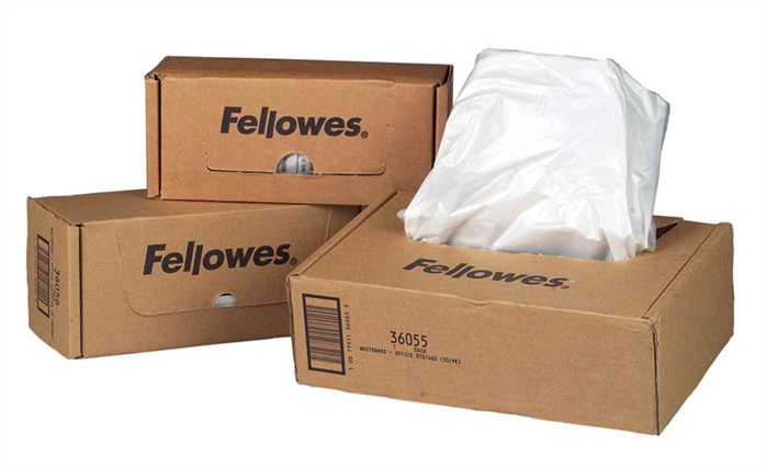 Fellowes hulladékgyűjtő zsák iratmegsemmisítőhöz | 50-75 literes kapacitásig