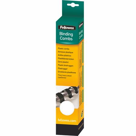 Fellowes 8 mm műanyag spirál | 21-40 lap | fehér | 25 db