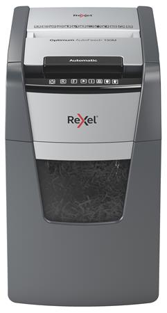 Rexel Optimum AutoFeed+ 130M automata iratmegsemmisítő | 2x15 mm mikrokonfetti | 130 lap | 44l kosár