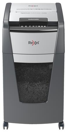 Rexel Optimum AutoFeed+ 225M automata iratmegsemmisítő | 2x15 mm mikrokonfetti | 225 lap | 60l kosár