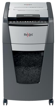 Rexel Optimum AutoFeed+ 300M automata iratmegsemmisítő | 2x15 mm mikrokonfetti | 300 lap | 60l kosár