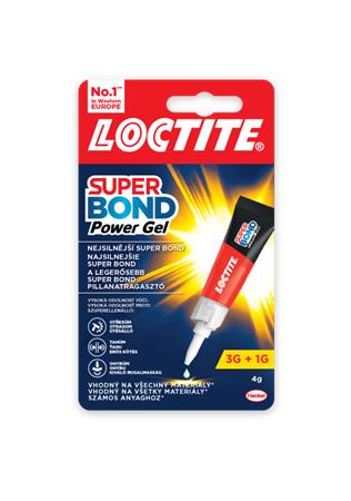 Pillanatragasztó gél, 4 g, HENKEL Loctite Super Bond Power Gél