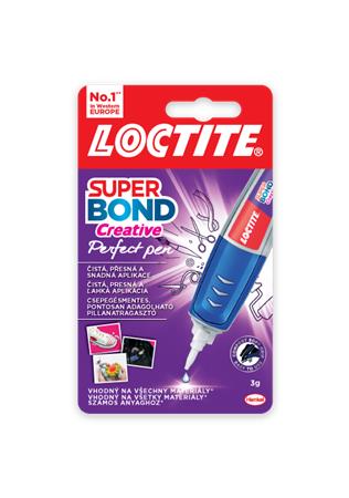 Pillanatragasztó, 3 g, HENKEL Loctite Super Bond  CEATIVE Perfect Pen