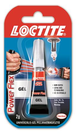 Pillanatragasztó gél, 2 g, HENKEL Loctite Super Bond Power Flex Gél