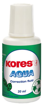 Hibajavító folyadék, vízbázisú, 20 ml, KORES Aqua