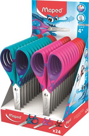 Olló display, iskolai, 13 cm, MAPED Essentials Soft