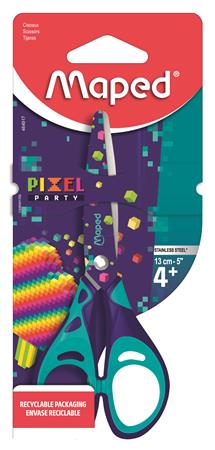 Olló, iskolai, 13 cm, MAPED Pixel Party