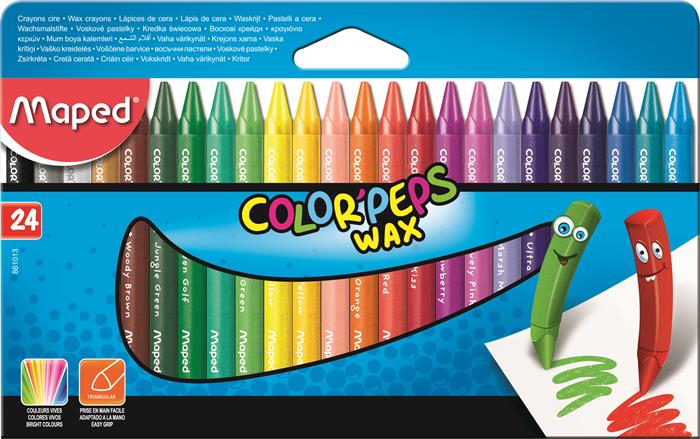 Zsírkréta, MAPED Color`Peps Wax, 24 különböző szín