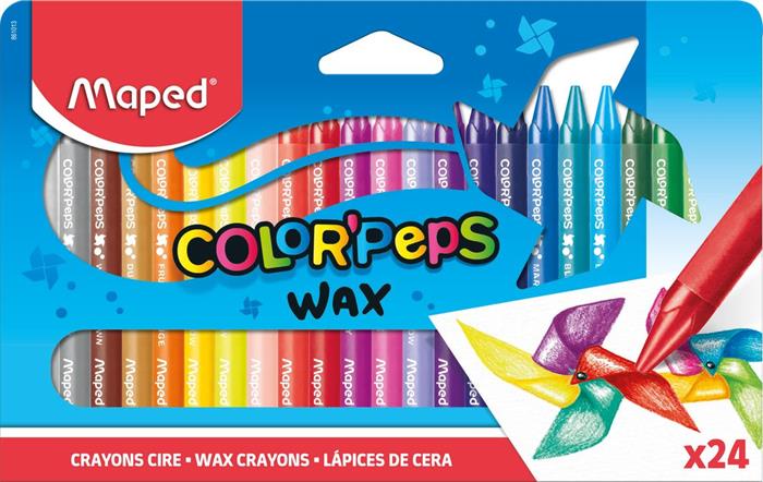 Zsírkréta, MAPED Color`Peps Wax, 24 különböző szín