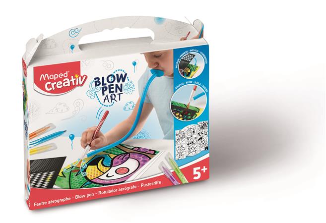 Fújós filctoll készlet, MAPED CREATIV, Blow pen Art, csíkozás