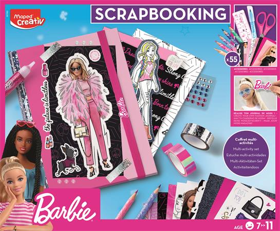 Kreatív scrapbooking készlet, 50 darabos, MAPED CREATIV Scrapbooking Set - Barbie