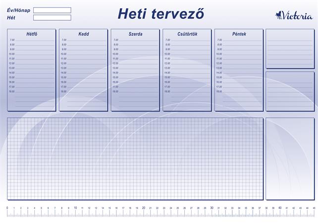 Könyökalátét, 470x330 mm, heti tervezővel, VICTORIA OFFICE