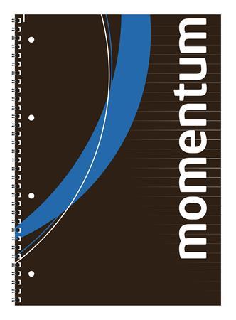 Spirálfüzet, A4, vonalas, 90 lap, perforált, lyukasztott, VICTORIA PAPER, Momentum