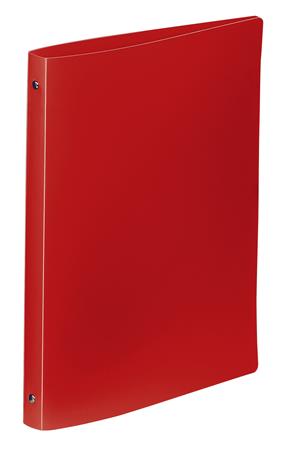 Gyűrűs könyv, 4 gyűrű, 25 mm, A4, PP, VIQUEL Essentiel, piros