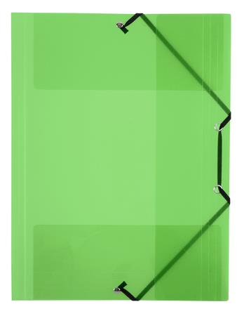 Gumis mappa, 15 mm, PP, A4, VIQUEL Propyglass, zöld