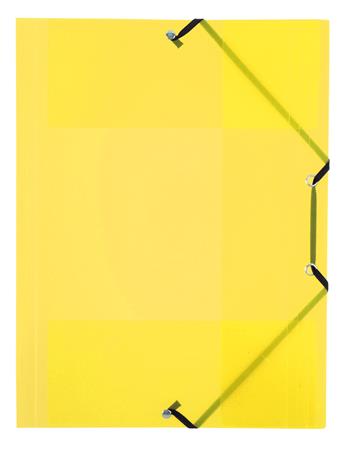 Gumis mappa, 15 mm, PP, A4, VIQUEL Propyglass, sárga