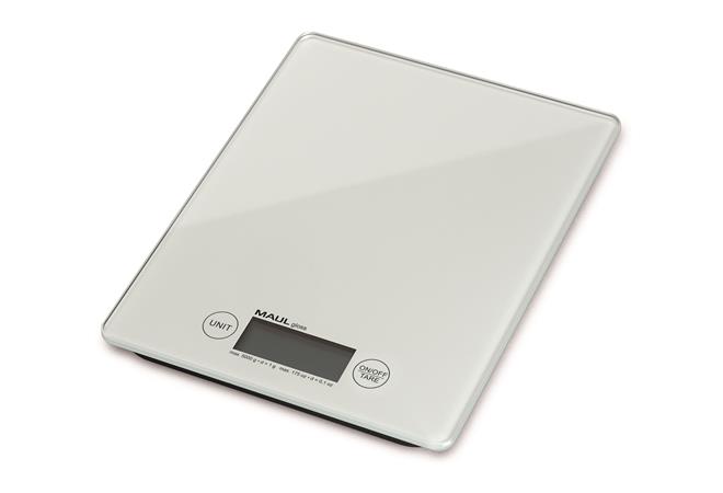 Levélmérleg, digitális, 5 kg terhelhetőség, MAUL Gloss, fehér