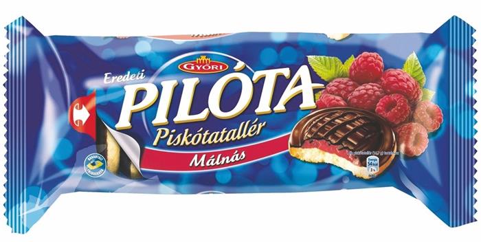 Piskótatallér, 147 g, GYŐRI Pilóta, málna