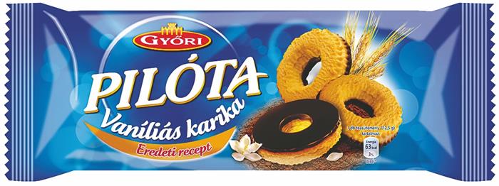 Vaníliás karika, 150 g, GYŐRI  Pilóta, étcsokoládés