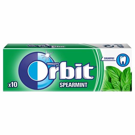 Rágó, 14 g, ORBIT Spearmint drazsé