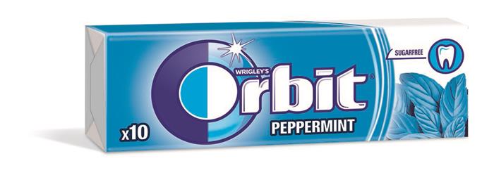 Rágó, 14 g, ORBIT Peppermint drazsé