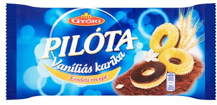 Vaníliás karika, 300 g, GYŐRI  Pilóta, étcsokoládés