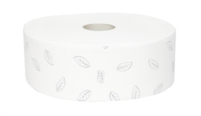 Toalettpapír, T1 rendszer, 2 rétegű, 26 cm átmérő, Advanced, TORK Jumbo, fehér