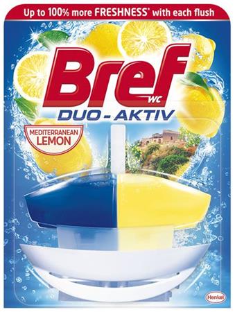 WC illatosító gél, 50 ml, BREF Duo Aktiv, citrus