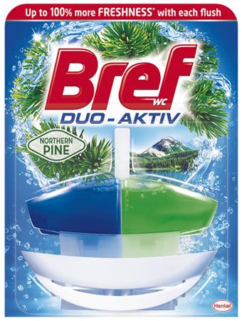 WC illatosító gél, 50 ml, BREF Duo Aktiv, fenyő