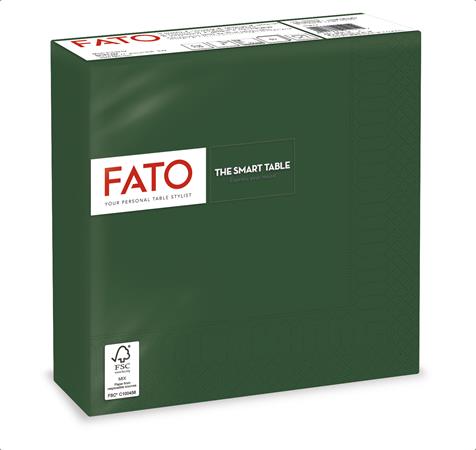 Szalvéta, 1/4 hajtogatott, 33x33 cm, FATO Smart Table, zöld