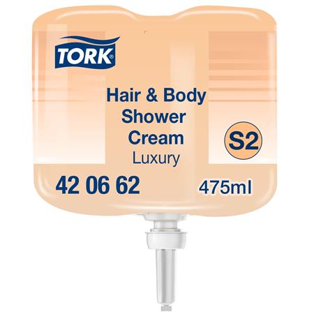 Folyékony szappan, 475 ml, S2 rendszer, TORK Mini Luxury, tusoláshoz és hajmosáshoz
