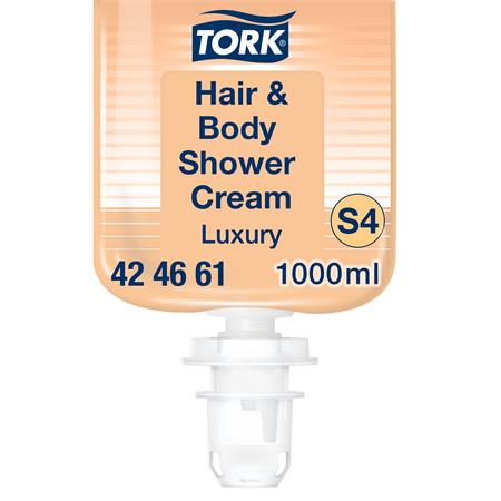 Folyékony szappan, 1 l, S4 rendszer, TORK Luxury, tusoláshoz és hajmosáshoz