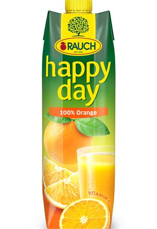 Gyümölcslé, 100%, 1 l, RAUCH Happy day, narancs