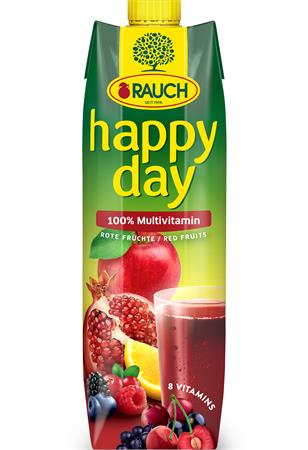 Gyümölcslé, 100%, 1 l, RAUCH Happy day, piros multivitamin
