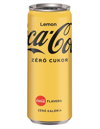 Üdítőital, szénsavas, 0,33 l, dobozos, COCA COLA Coca Cola Zero Lemon