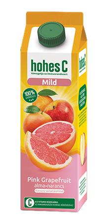 Gyümölcslé, 100%, 1 l, HOHES C Mild Juice, pink grapefruit-alma-narancs